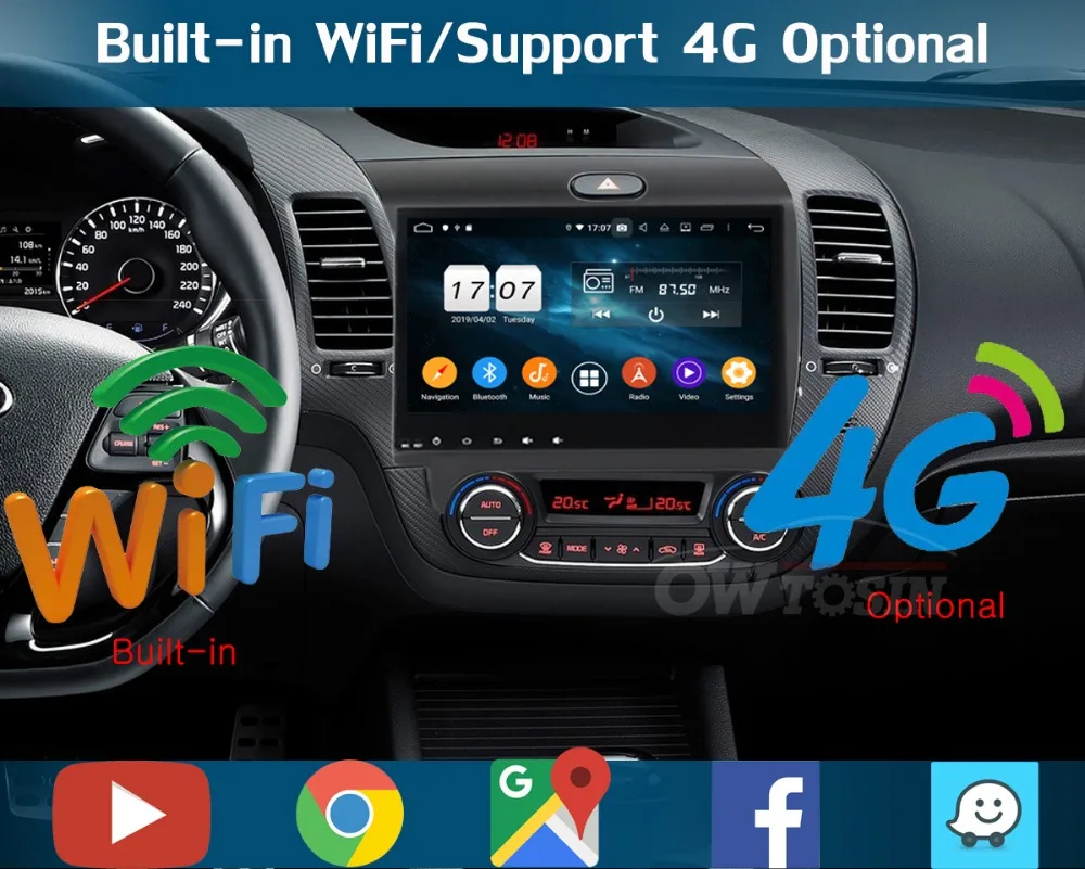 10," ips 8 ядерный 4G+ 64G Android 9,0 автомобильный мультимедийный плеер для Kia K3 Forte Cerato 3 2013 gps Радио Parrot BT