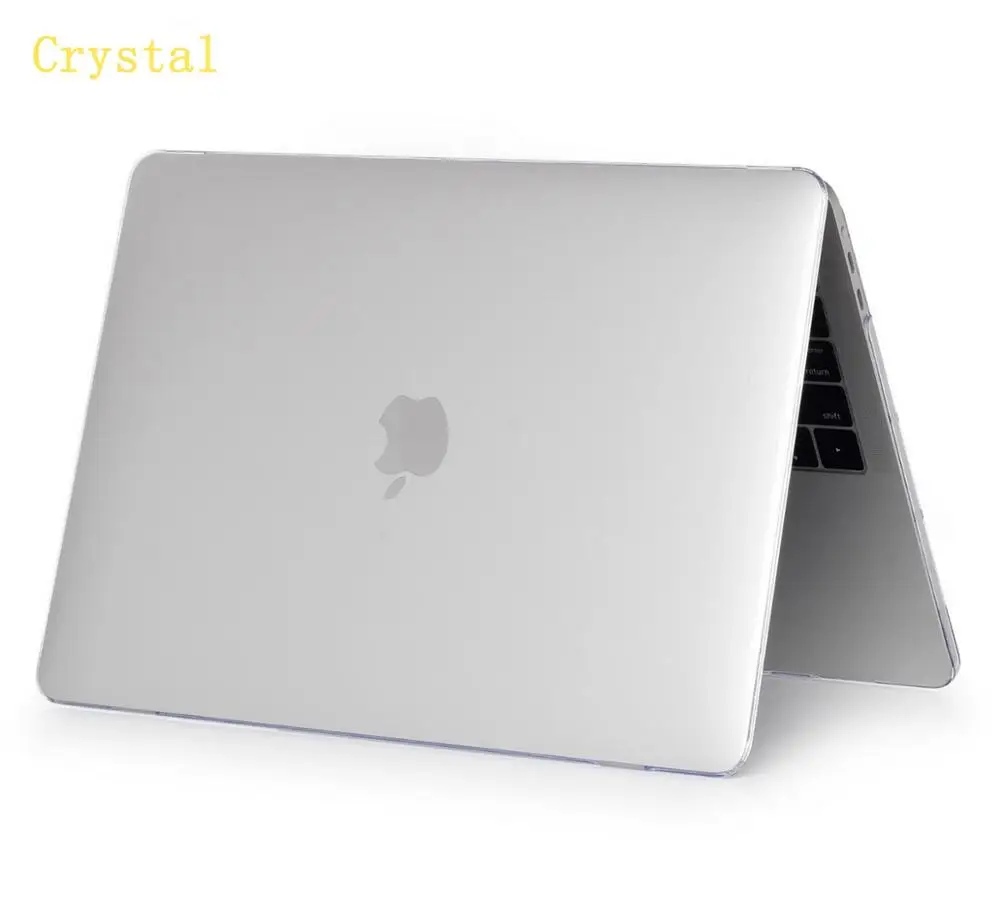 Популярный чехол для Apple Macbook Air 13 Чехол Pro retina 11,6 13,3 15,4 дюймов Сумка для ноутбука, Air 13 pro 13 15 Touch bar ID Чехол-A1932 - Цвет: Crystal Transparent