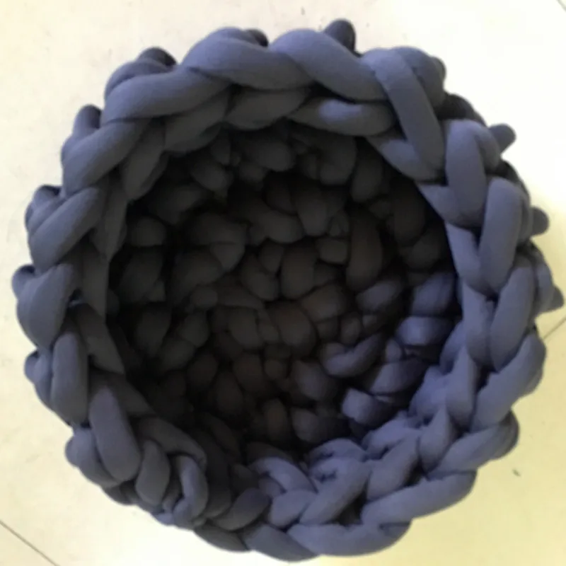 Теплая кровать для собаки Большая мягкая вязаная грубая шерсть диван питомца