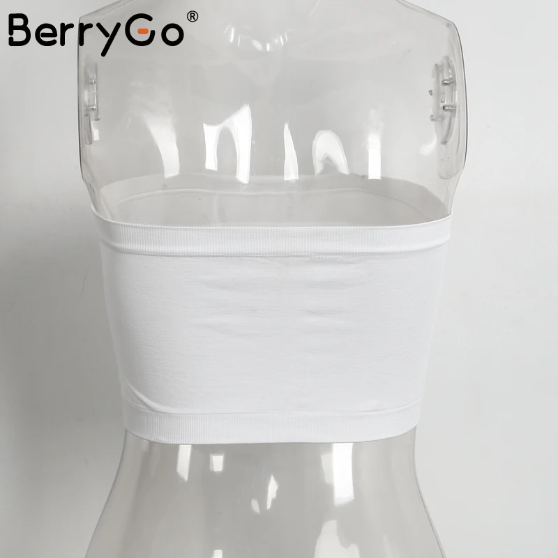 BerryGo Универсальные бесшовные топы бандо 2018 Лето Wirefree бюстгальтер с мягкими