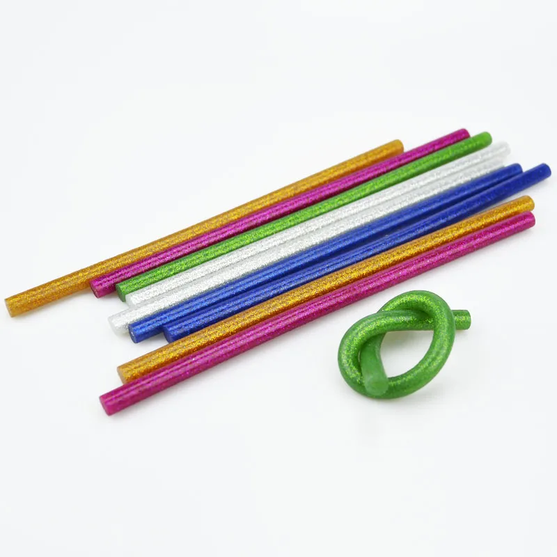 Горячая Распродажа 10 шт. 5 видов цветов 7x180 мм клеевой пистолет блестящие клеевые