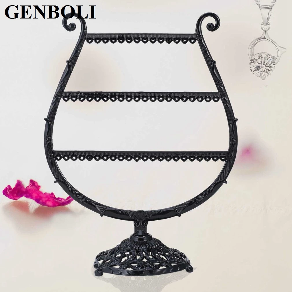 

Cup Heart Jewelry Holder Metal Earrings Necklace Ring Rack Organizer Storage Stand Rack For Jewelry Display Container Stand 2020