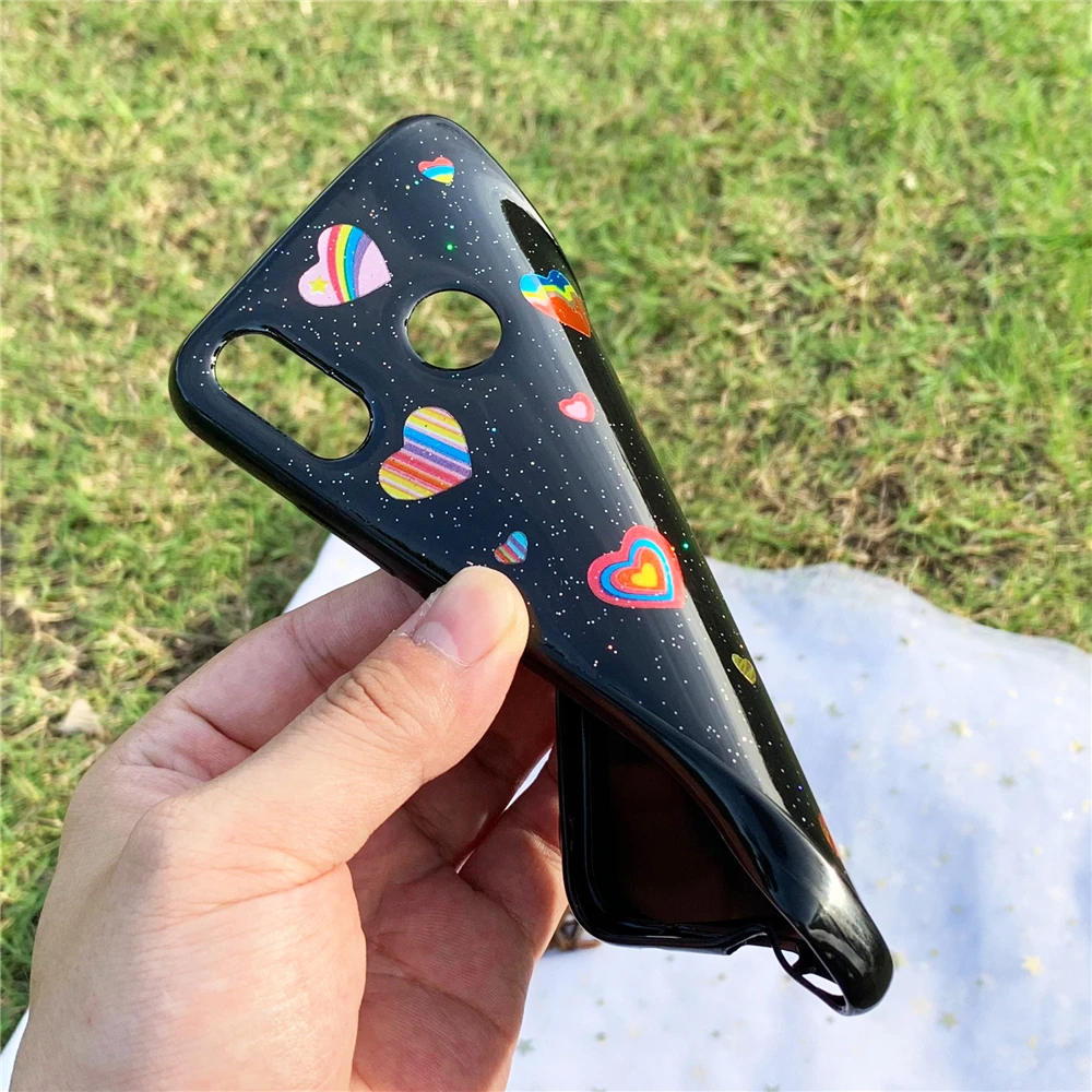 Case For Samsung Galaxy A50 soft crystal Rainbow Love A40 A30 A70 A20 A10 A60 A80 M10 M20 Cover |
