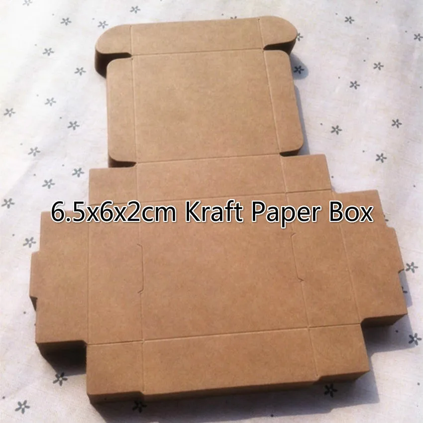 Подарочная коробка 100 шт. 6 5x6x2 см из крафт бумаги свадебный подарок упаковка для
