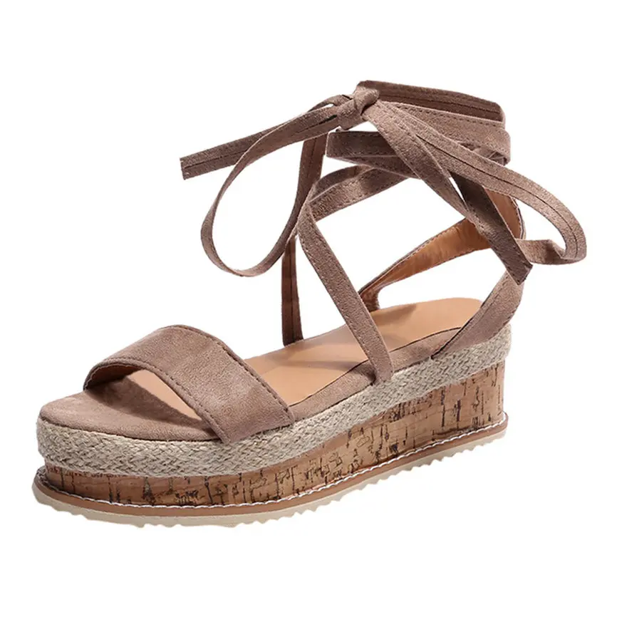 Женская обувь женские босоножки в римском стиле на платформе с толстой подошвой