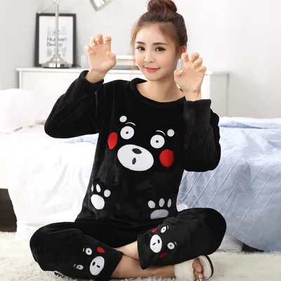 Женские пижамы, пижамы для взрослых Kumamon, унисекс, для пары, Мультяшные, унисекс, косплей, пижама с животными, зимняя одежда для сна, костюм для дома - Цвет: women