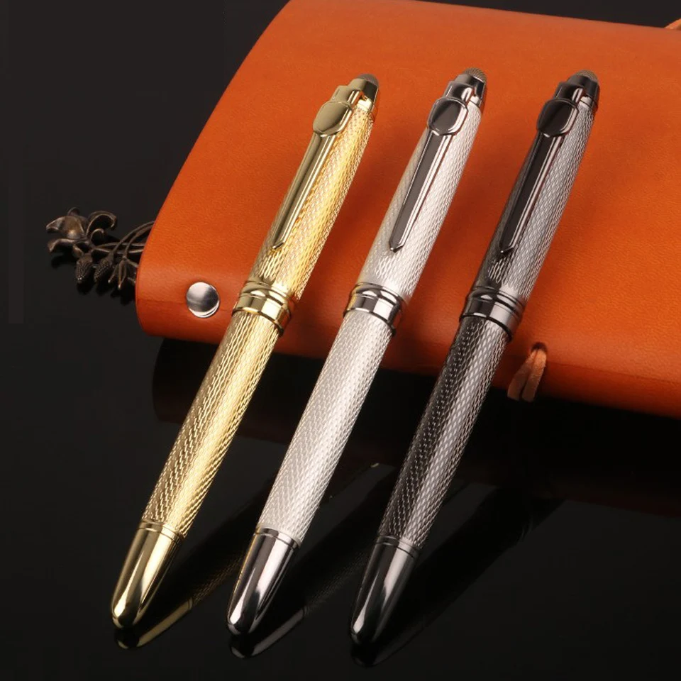 Роскошная серая ручка в деловом стиле черная железная металлическая шариковая 0 5