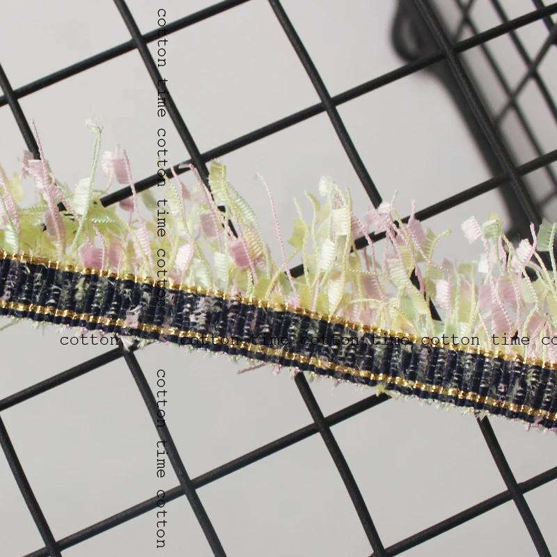 Кружевная тесьма с бахромой и кисточками ширина 3 5 см лента золотым принтом