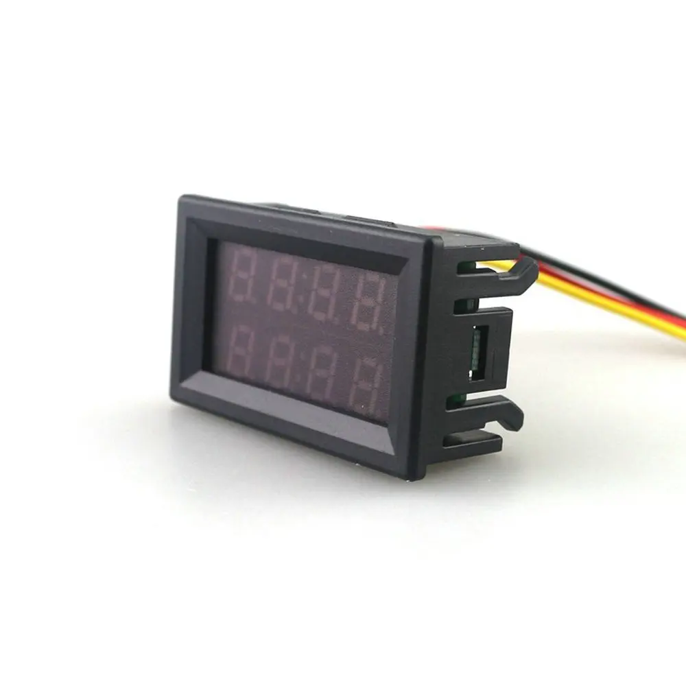 Фото 4 Bit Digital Voltmeter Ammeter DC 200V 10A Red Blue LED Dual Display Voltage Amp Panel Meter 12v 24v Car Current Monitor Tester 4 Bit Digital Voltmeter Ammeter DC 200V 10A Red Blue LED Dual Display Voltage Amp Panel Meter 12v 24v Car Current Monitor Tester