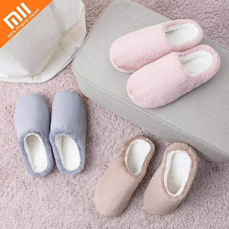 Xiaomi One Cloud/Длинные теплые плюшевые тапочки; прочные, удобные, эластичные, Нескользящие, повседневные, домашние лоферы из ПВХ