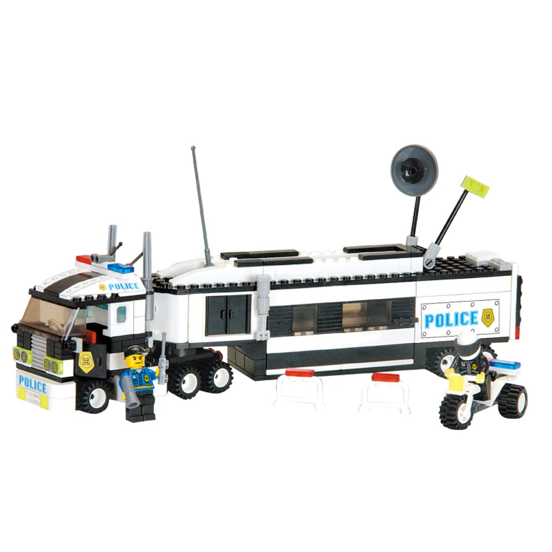 ENLIGHTEN 325 шт серия полиции строительные блоки для грузовиков наборы Playmobil