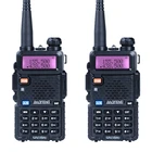 2 шт.лот Baofeng UV-5R Walkie Talkie радиолюбителей uhf  УКВ 136-174 мГц и 400-520 мГц 128 Dual Band двухстороннее радио 5 Вт КВ трансивер рация баофенг