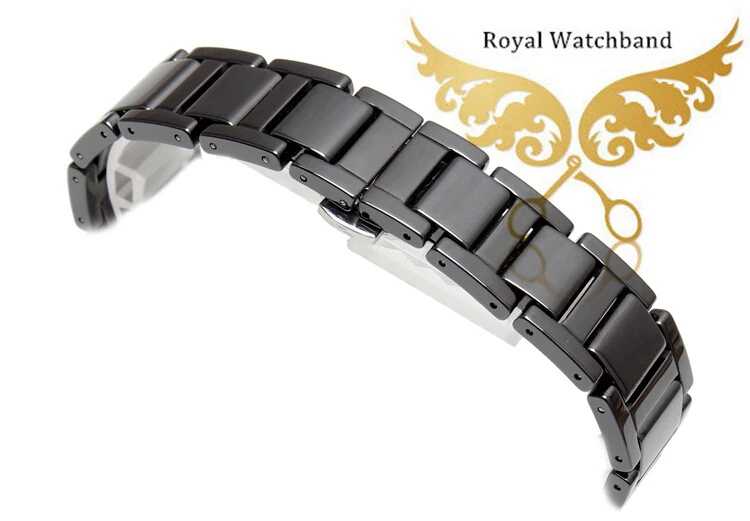 Ремешки для часов керамические черного цвета 20 мм | Наручные часы