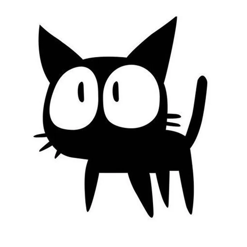 12*13 9 см Большие Глаза Кошки мультфильм наклейки для автомобиля индивидуальные