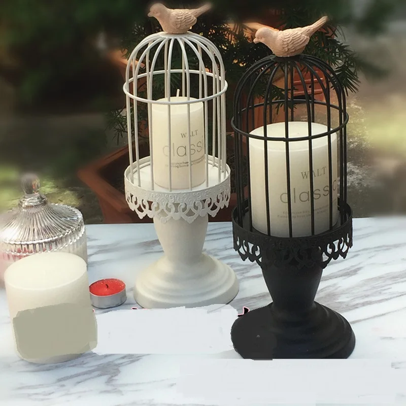 

Подсвечник из кованого железа в стиле ретро, креативные домашние аксессуары, предметы мебели из кованого железа, держатели для свечей, укра...