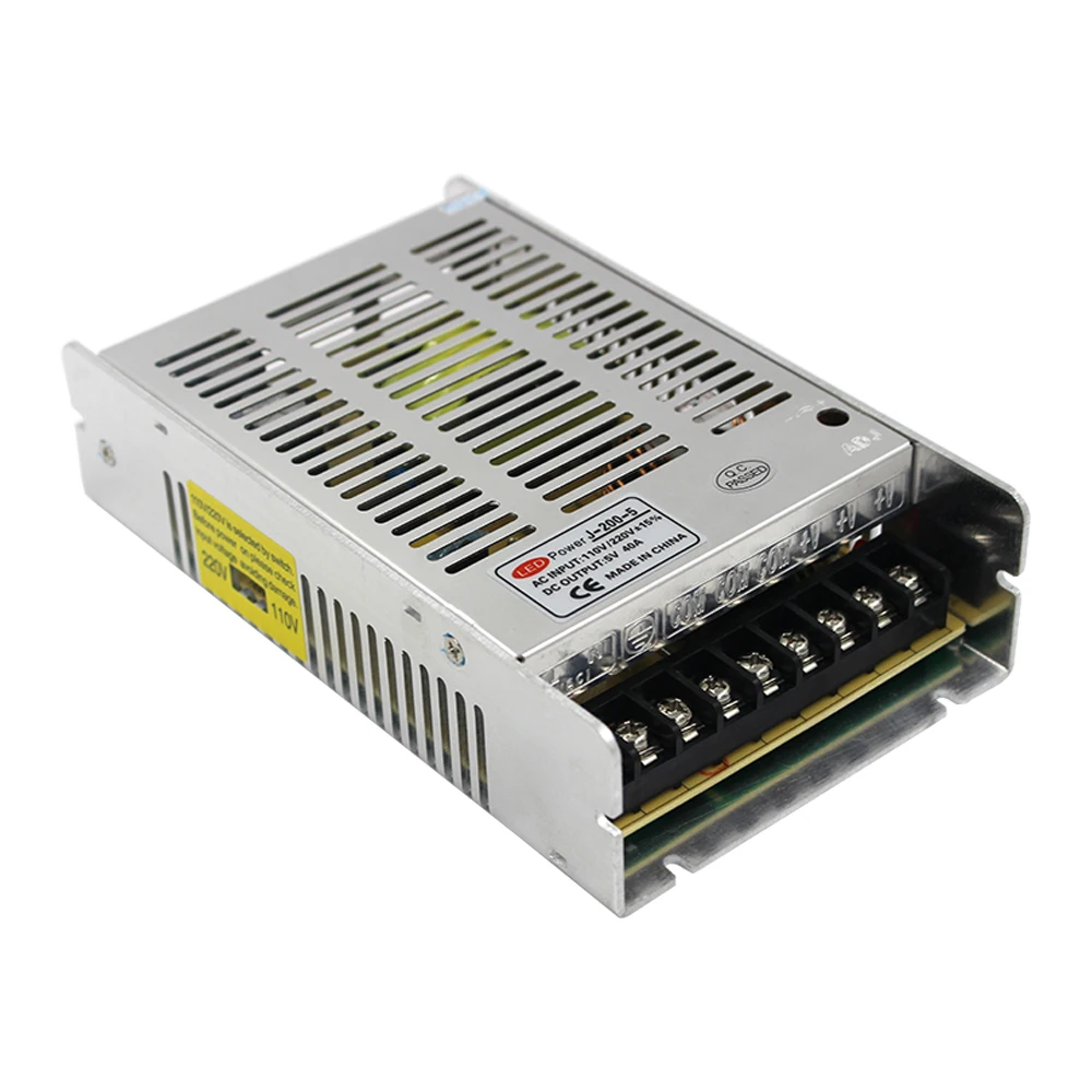 Драйвер импульсного источника питания для светодиодных лент 5 В 40А 200 Вт дисплей