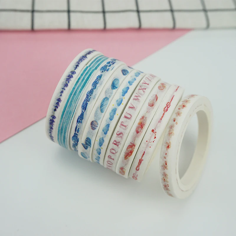 0 5 см * 7 м мультфильм свежий тонкий васи лента DIY украшения Скрапбукинг