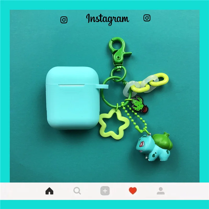 Милый мультфильм Пикачу Бульбазавр Squirtle Charmander Кукла Брелок для AirPods Беспроводная bluetooth-гарнитура защитный чехол