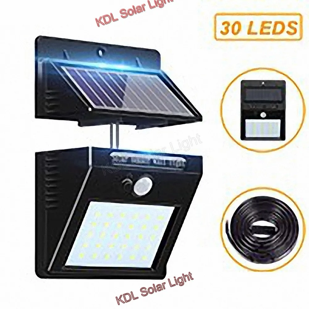 Солнечная энергия светодиодный светильник наружная настенная лампа с PIR