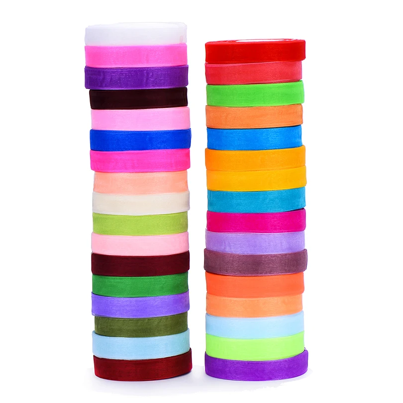 (50 yards/lot) 20mm Organza Ribbons Bow Wedding Decoration Lace Crafts Apparel Sewing Fabric DIY Gift | Дом и сад