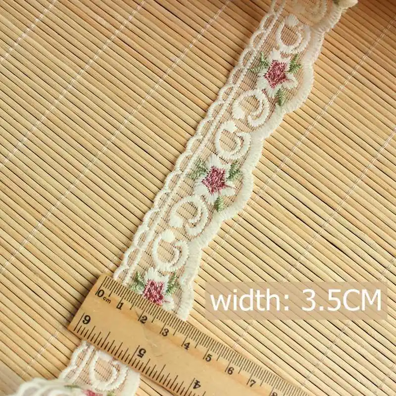3.5cm-red 1,5 метров кружевная лента для штор, стола, одежды для леди, шляпы, украшения, тесьма, вышивка, кружевная ткань, отделка, сделай сам, Швейные аксессуары - Цвет: 3.5cm-red