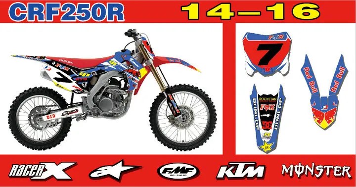 Велосипед Мотоцикл команда наклейки с рисунком фон для 14-17 Honda CRF250R CRF250 CRF 250R 13-16