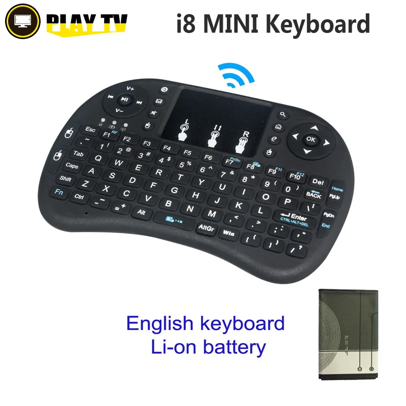Оригинальная i8 2 4G мини беспроводная английская Литиевая Аккумуляторная