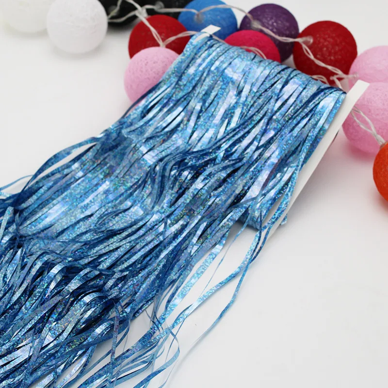 1 м * 3 длинные радужные лазерные блестящие занавески от дождя декорация для