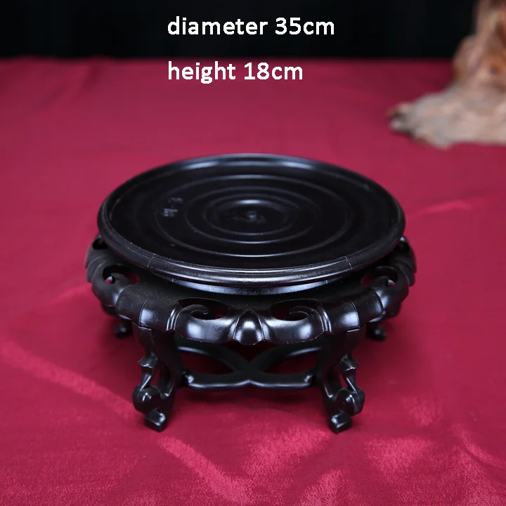 dia 35 height 18cm 12-42 см диаметр Супер жесткий охраны окружающей среды пластиковое основание каменный горшок Цветочная ваза аквариум Винный Стеллаж база - Цвет: dia 35 height 18cm