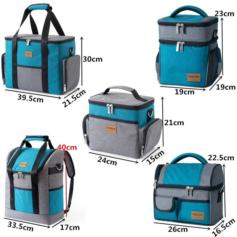 Большая сумка холодильник с изоляцией на плечо для мужчин и женщин Термосумка