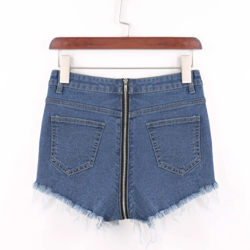 2018 модные джинсовые шорты с высокой талией и бахромой женские короткие джинсы
