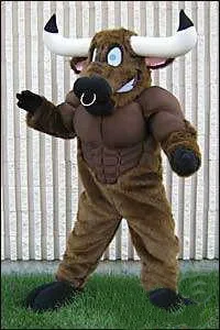 Высокое качество можно мыть водой материал EVA шлем длинные bison талисман костюмы