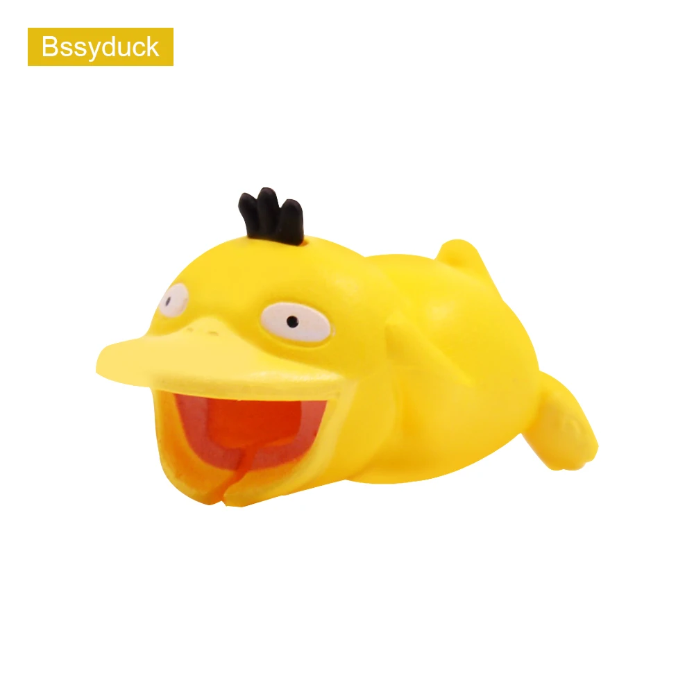 Bssyduck CHIPAL Симпатичные укусы животных кабель протектор для iPhone USB данных провода моталки Организатор Chompers мультфильм кусачки модель держатель телефона - Цвет: Bssyduck