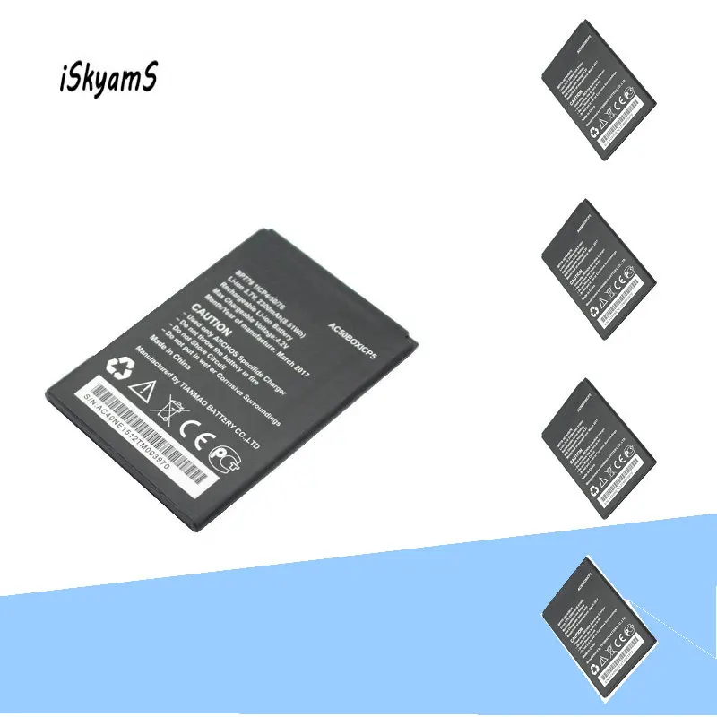 ISkyamS 5 шт. 2300 мАч/3 7 в AC50BOXICP5 Сменный аккумулятор для Archos 50b кислородные батареи