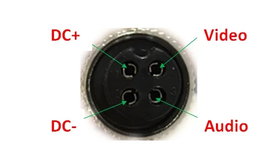 4 контактный авиационный разъем IP67 водонепроницаемая камера 600TVL DC12V CCD ночное