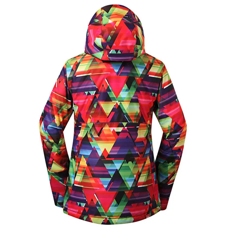 GSOU зимняя уличная Женская лыжная куртка с капюшоном женские водонепроницаемые