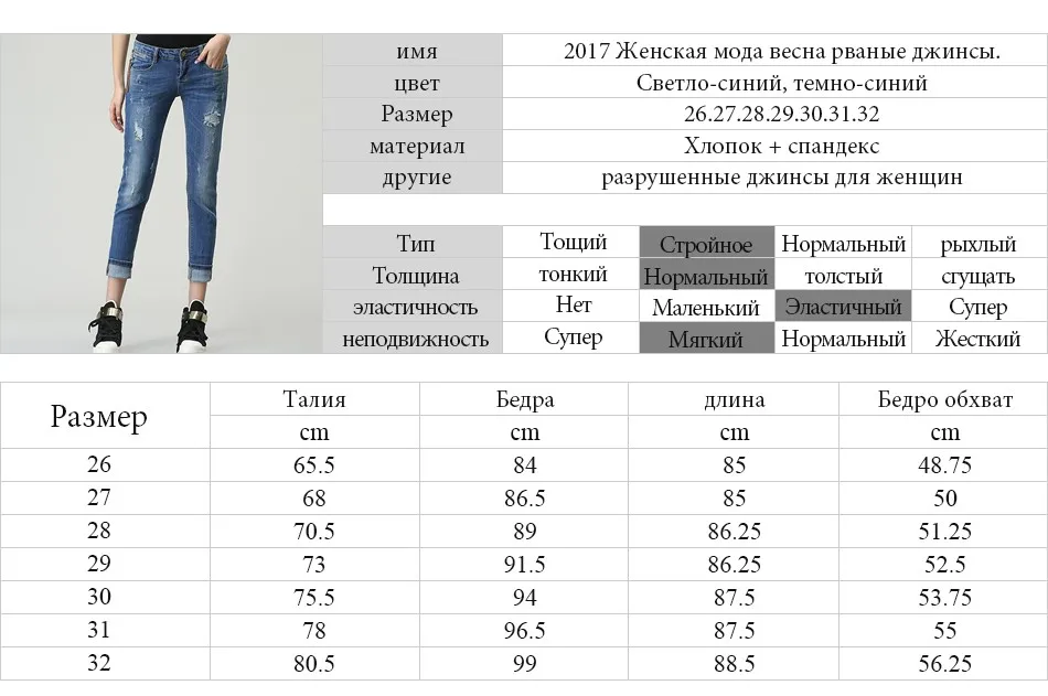 Рваные Джинсы Для Женщин Тощий джинсовая Капри Джинсы женщина Стрейч плюс Размер Женщин Джинсы Vaqueros Mujer Тонкий Карандаш Брюки женщины джинсы рваные женские