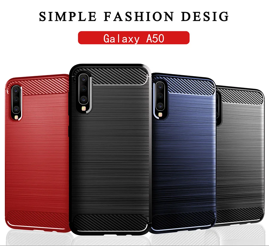 

50pcs/lot Carbon Fiber Silicone soft Back cover case for Samsung A60 A10 A20 A30 A40 A50 A70 A90 A80 M30 M40 A10E A20e A2 core