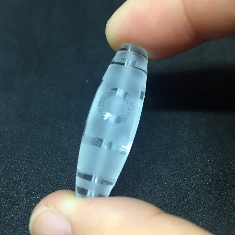 Натуральный кристалл кварцевый камень бисер один глаз 12 мм * 38 мощный амулет