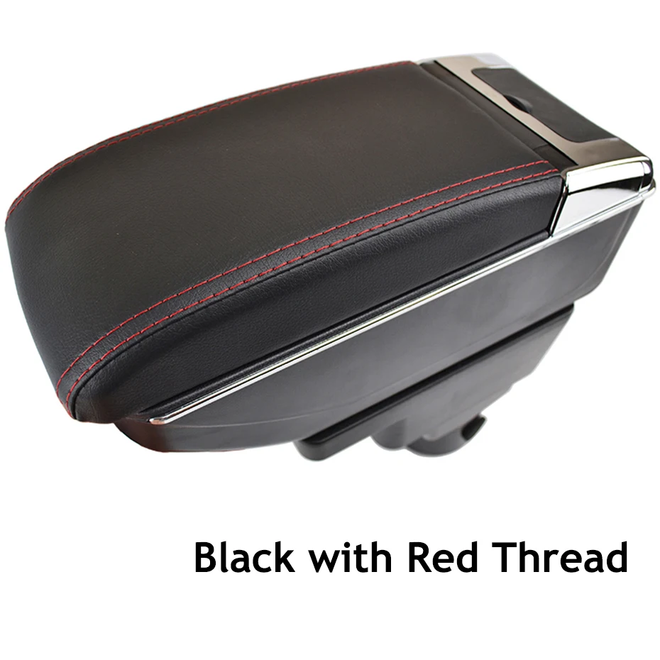 Red Thread Двухслойный подлокотник для Chevrolet SONIC/AVEO/Holden BARINA T300 2012- Центральная консоль подлокотник ящик для хранения - Название цвета: Red Thread