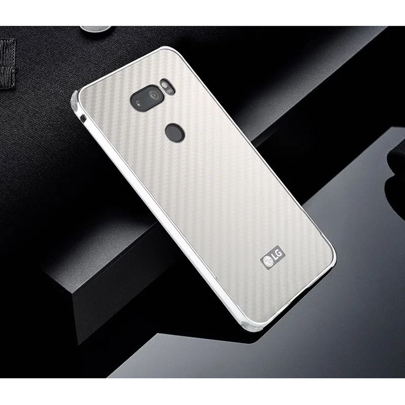 Для LG V30 чехол LG V 30 алюминиевая металлическая рамка+ Жесткий чехол-накладка из углеродного волокна для LG V30 противоударный чехол для телефона