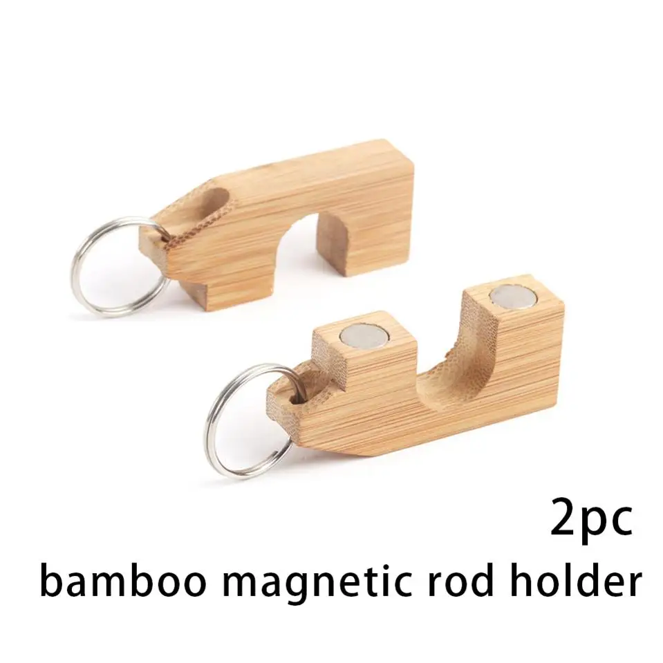 2pc bamboo holder Maximumcatch 2 шт. портативный держатель магнитного стержня для ловли нахлыстом, подставка из пенопласта/бамбукового материала, держатель удочки - Цвет: 2pc bamboo holder