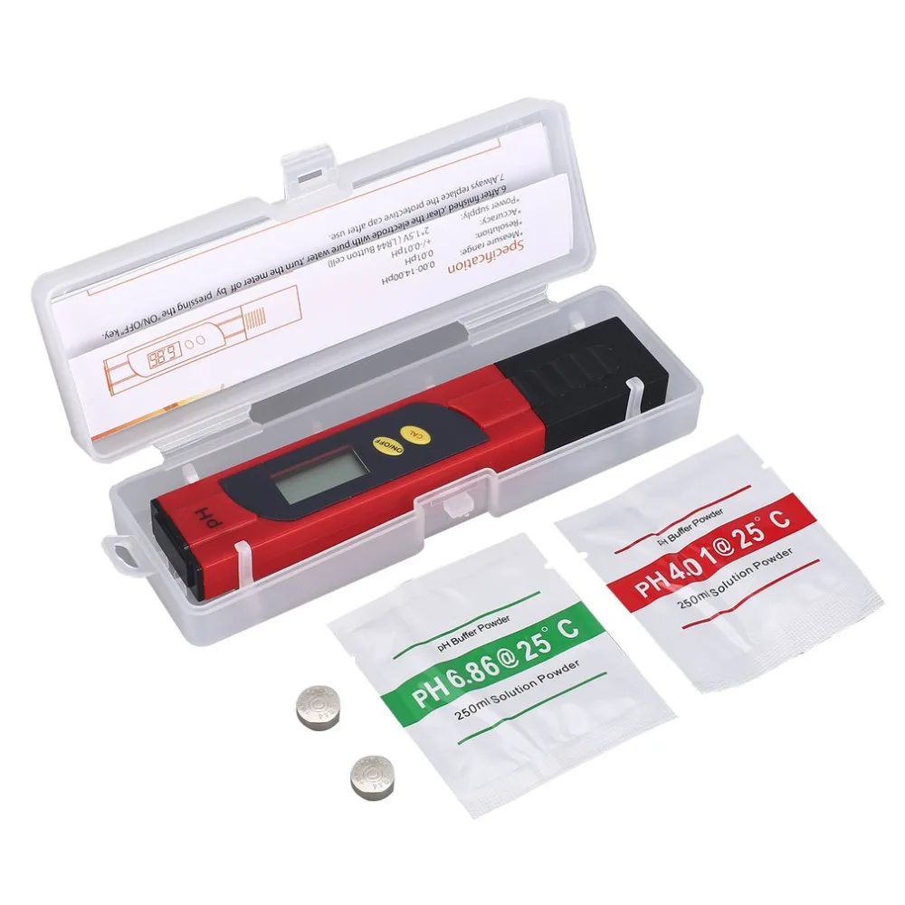 Портативный ЖК цифровой измеритель PH 0 14PH Ручка тестер Точность 01 для Аквариума