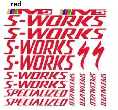 red Рамка наклейки Набор для M5 S-Works MTB велосипед Велоспорт Цикл Гонки наклейки - Цвет: red