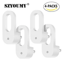 SZYOUMY Plug-in LED Night Light Anto Sensor Wall Light Warm White for Stairs Bedroom Warehouse Cabinet Bedside Hallway