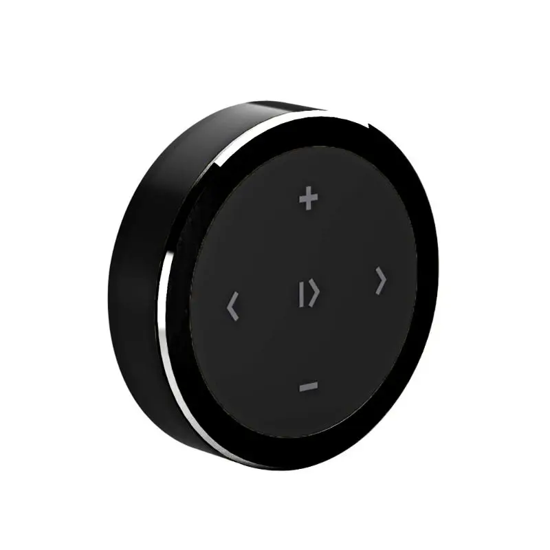 Черный Беспроводной Bluetooth 3,0 медиа Кнопка Автомобиль Мотоцикл рулевое колесо воспроизведения музыки пульт дистанционного управления для iOS/Android - Цвет: Черный