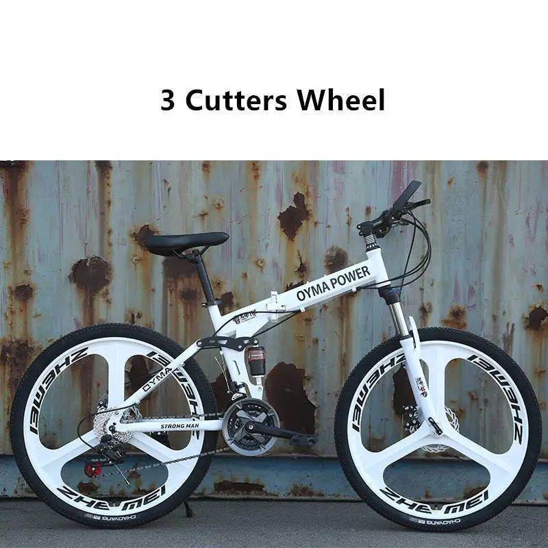 white 3 cutter LOVELION, рама из углеродистой стали для горного велосипеда, 24/26 дюймов, колесо, двойной дисковый тормоз, 24/27 скоростей, для велосипеда, для улицы, для горного велосипеда, Mtb, Bicicleta - Цвет: white 3 cutter