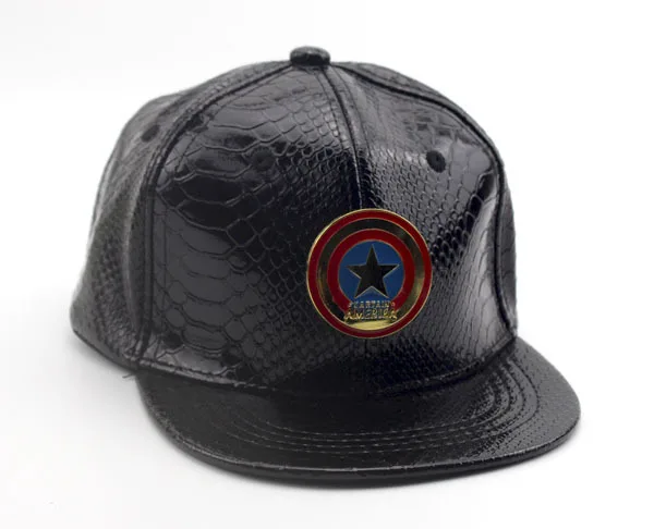 2016 Корейская кожаная бейсбольная кепка в стиле хип хоп с флагом капитана осенняя