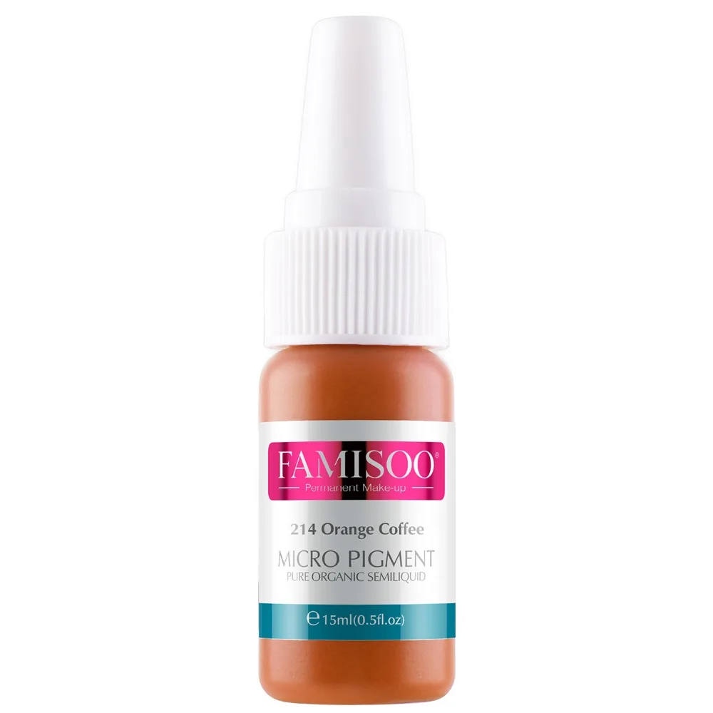 FAMISOO оранжевый кофе Чистый органический микроблейдинг цвет губ татуаж