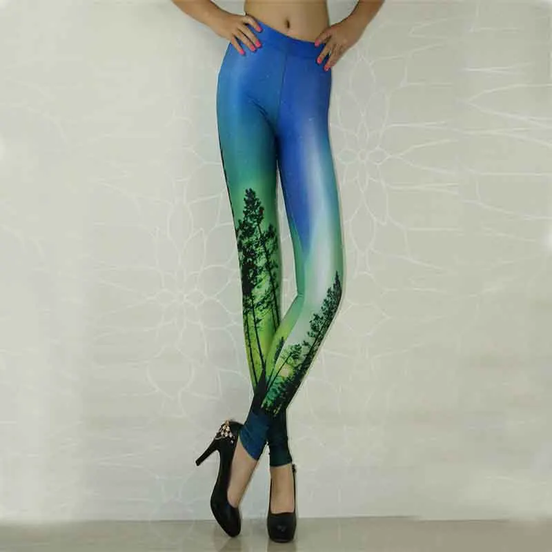 Summer styles Hot Galaxy Women Leggings Fashion Ice and Snow Digital Print Fitness Pants Women Sexy Legging Drop Shipping